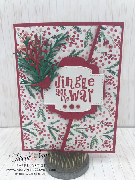 Painted Christmas Dsp, Fancy Christmas Cards, Blue Christmas Cards, Folded Christmas Cards, Painted Christmas Cards, Sunflower Cards, Christmas Card Set, The Pines, Stampin Up Christmas