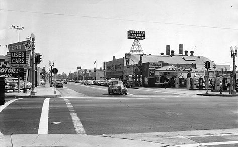 1954-South Gate Intersection | ozfan22 | Flickr South Gate California, South Gate, Awesome Pictures, Vintage California, Old Signs, Service Station, San Bernardino, Thanks For Sharing, San Luis Obispo