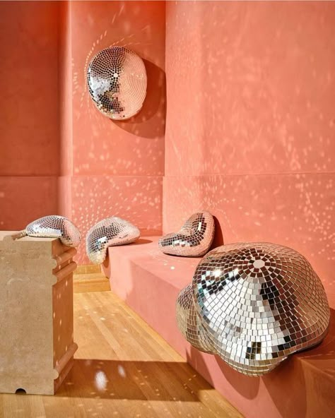 Ball Aesthetic, Mirror Ball, Disco Balls, Kelly Wearstler, 로고 디자인, Disco Ball, Interior Design Trends, New Room, Design Inspo