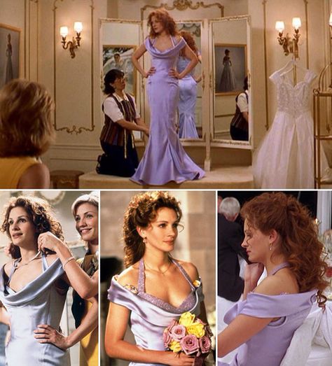 My Best Friend's Wedding - Julia Roberts My Best Friends Wedding Outfit, Julia Roberts My Best Friends Wedding Hair, Julia Roberts Dress, Julia Roberts My Best Friends Wedding, My Best Friends Wedding Dress, Iconic Dresses Movies, My Best Friends Wedding Movie, Julia Roberts 90s, Movies Dresses