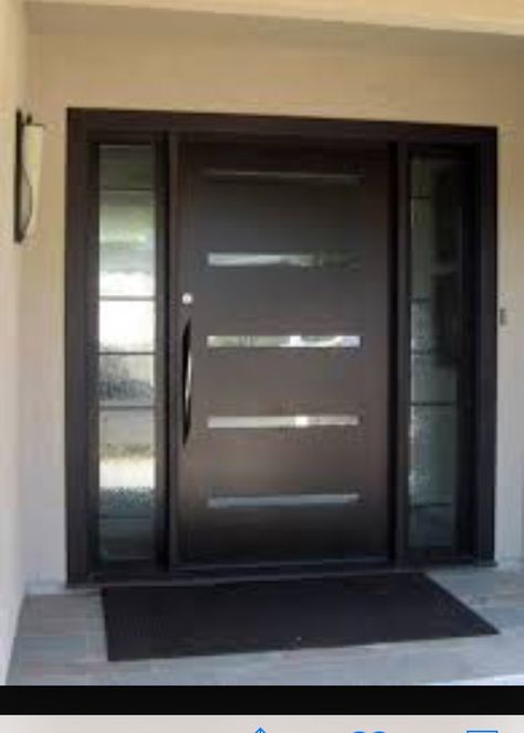 Front door ideas Custom Entry Doors, Modern Garage Doors, Modern Exterior Doors, Contemporary Front Doors, Doors Interior Modern, Modern Entrance, Modern Front Door, Modern Garage, Front Door Ideas