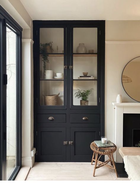 Built In Cupboards Living Room, Fireplace Alcove Ideas, Cupboard Living Room, Alcove Ideas Living Room, Alcove Storage, Alcove Cabinets, Alcove Cupboards, Alcove Shelving, Built In Cupboards