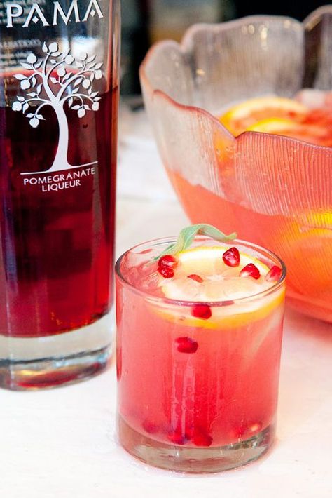 image Pitcher Drink Recipes, Best Christmas Cocktails, Citrus Cocktail, Pomegranate Liqueur, Christmas Cocktails Easy, Martini Pitcher, Pomegranate Martini, Cocktail Inspiration, Pitcher Drinks