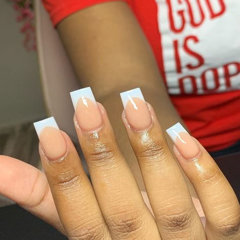 Work Nails Short, Nails Short Acrylic, Nails Work, Acrylic Nails Designs, Nails Short Square, Acrylic Toe Nails, Drip Nails, Fully Booked, White Acrylic Nails