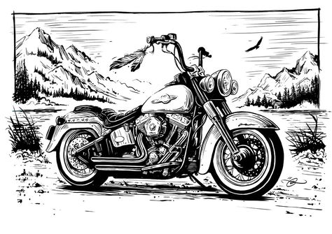 Harley Davidson / Bikers Choice Harley Davidson Stencils, Harley Davidson Kunst, Art Harley Davidson, Art Moto, Moto Harley Davidson, Harley Chopper, Harley Davidson Helmets, Мотоциклы Harley Davidson, Harley Davidson Tattoos