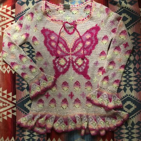 Crochet 90s, Butterfly Crochet, Hysteric Glamour, Swaggy Outfits, Knit Mini Dress, Dress Top, Mode Inspiration, Dream Clothes, Fashion Killa