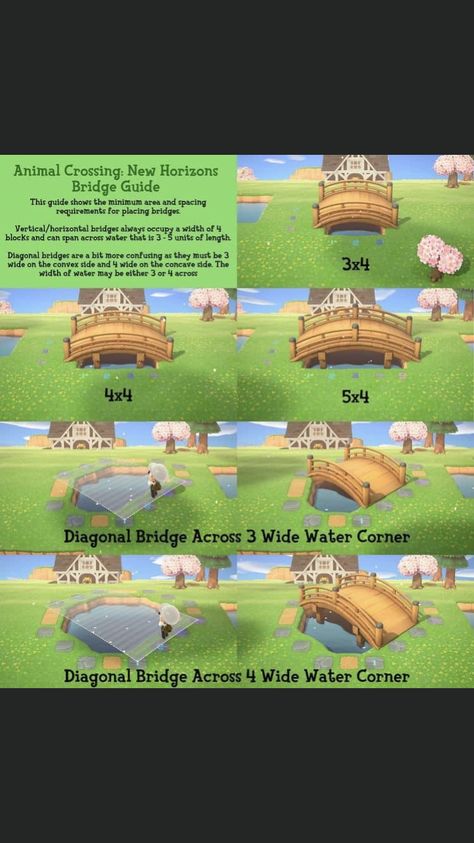 Pond Bridge, Cottagecore Animal Crossing, Pond Animals, Island Town, Animal Crossing Funny, Animal Crossing Guide, Animal Crossing Wild World, Island Theme, Animal Crossing Qr Codes Clothes