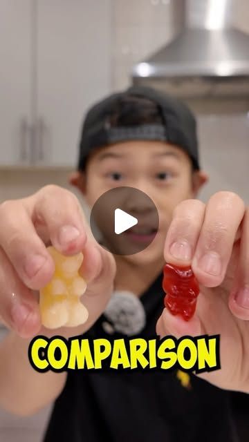 Kaven on Instagram: "Let’s make Frozen Gummy Bears 🐻 these are an awesome snack! All you need is Gummy Bears and Sprite/7 up. Put some Gummy Bears into a container and pour your Sprite/7up. Make sure to cover the bears and then refrigerate over night the longer the better. Next remove and put onto a tray and freeze it for 3 hours. Then enjoy! 😉 

Ingredients 
Gummy Bears
Can of Sprite / 7up

#food #kidscooking #candy #gummybears #snacks #kavenadventures #kids #candies" Making Gummy Bears, Gummies Recipe, Candy Videos, 7 Up, Christmas Recipe, Homemade Candies, Freeze Drying, Gummy Bears, Fun Snacks