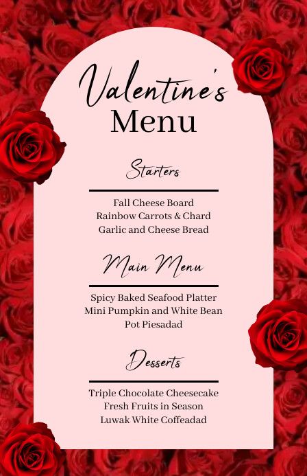 Red Valentine's Food Menu Fall Cheese Boards, Triple Chocolate Cheesecake, Seafood Bake, Rainbow Carrots, Seafood Platter, Bean Pot, Valentines Food, Triple Chocolate, Cheese Bread