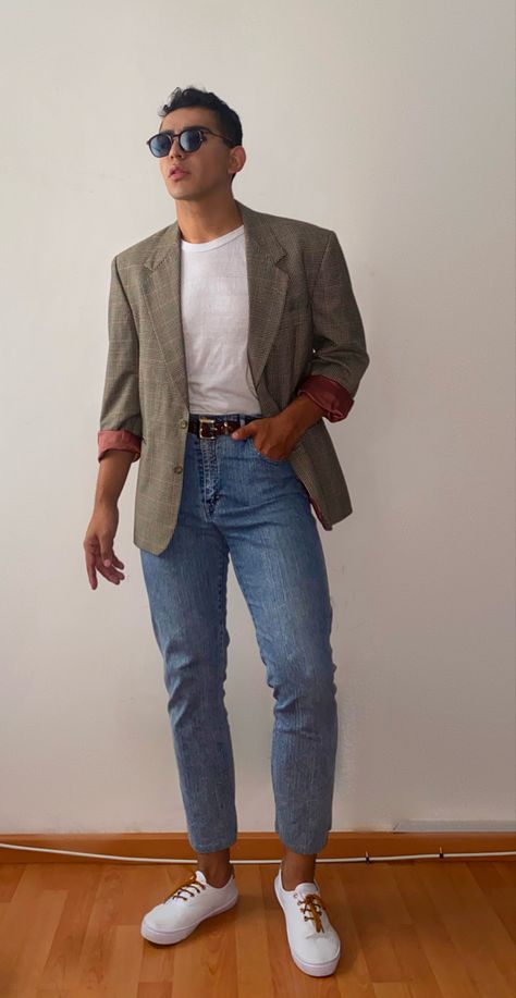 Minimalist Wardrobe Men, Retro Outfits Men, Nice Boyfriend, Blazer Outfits Men, Aesthetic Cool, Mens Fashion Edgy, Street Style Outfits Men, Blazer Jeans, Stockholm Fashion