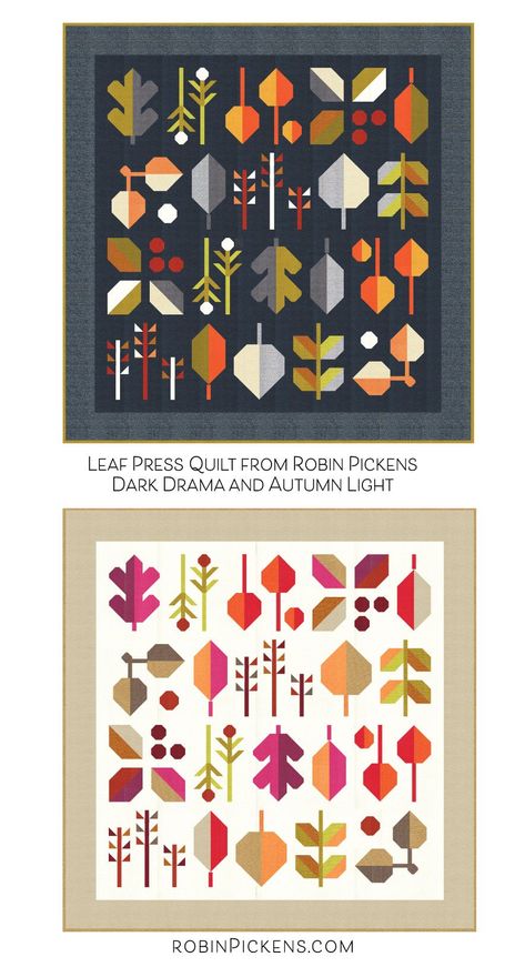 Robin Pickens Quilt Patterns, Thanksgiving Quilt Patterns, Fall Quilt Blocks, Fall Quilts Autumn, Leaves Quilt Pattern, Leaf Quilt Block, Autumn Quilts, Green Quilts, Quilt Instructions