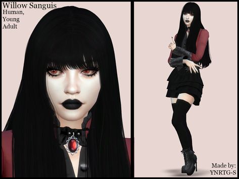 Sims4 Cc Vampire Hair, Vamp Sims 4 Cc, Sims 4 Vampire Aesthetic, Sims 4 Lilith Hair, Sims 4 Vampire Traits, Sims 3 Vampire Cc, Sims 4 Makeup Lipsticks, Goth Hair Cc Sims 4, Ts4 Goth Hair