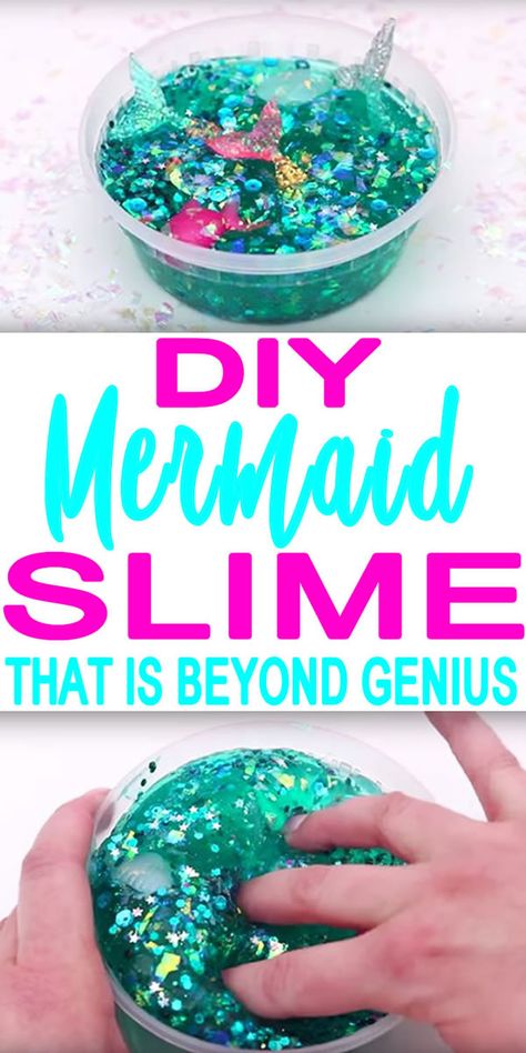 4de Verjaardag, Mermaid Slime, Diy Mermaid, Mermaid Birthday Party Decorations, Mermaid Theme Birthday Party, Mermaid Party Favors, Diy Slime Recipe, Slime Party, Mermaid Diy