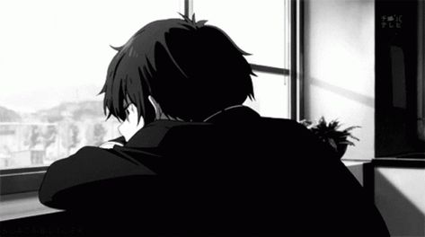 Sad Anime GIF - Sad Anime BlackAndWhite - Discover & Share GIFs Hyouka Gif, Dark Gif, Black And White Gif, Chill Out Music, Boy Gif, Manga Boy, Aesthetic Gif, Dark Anime, Film Aesthetic