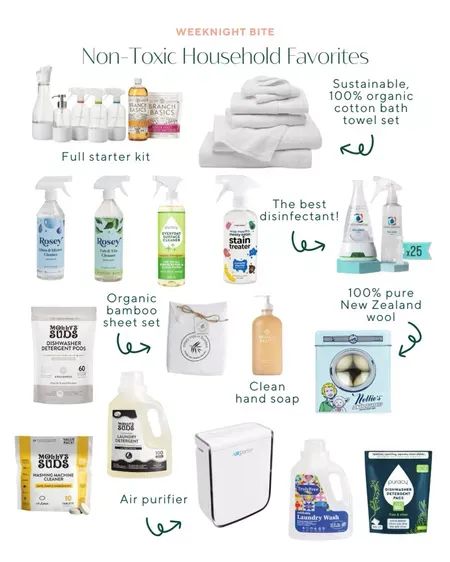 Sharing my non-toxic household favorites for laundry, cleaning the bathroom or kitchen, etc. Tap to shop! Clean Non Toxic Living, Non Toxic Cleaning Products Diy, Low Toxic Living, Organizing Cleaning Supplies, Non Toxic Laundry Detergent, Non Toxic Cleaning Products, Healthy Household, Non Toxic Cleaning, Tips For Moving Out