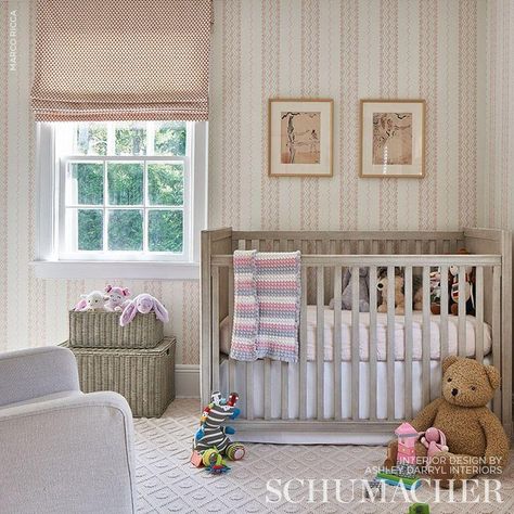 Nauset Stripe - Blush Wallpapers | Schumacher Striped Wallpaper Nursery, House Kids Room, Schumacher Wallpaper, Wallpaper Nursery, Blush Wallpaper, Stripe Wallpaper, Hospitality Projects, Wallpaper Pattern, Wallpaper Size