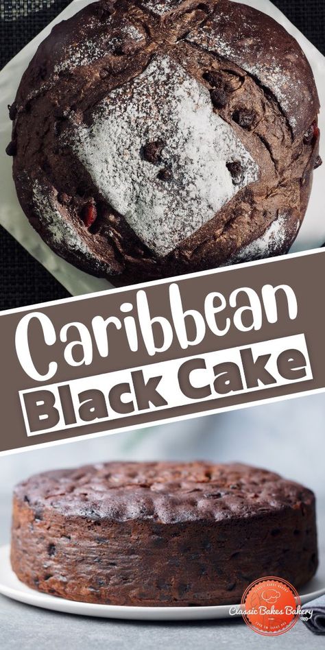 Caribbean Fruit Cake Recipe, Trinidad Black Cake, Caribbean Black Cake, Black Cake Recipe, Jamaican Desserts, Trinidad Food, Caribbean Dishes, Caribbean Foods, Jamaica Food