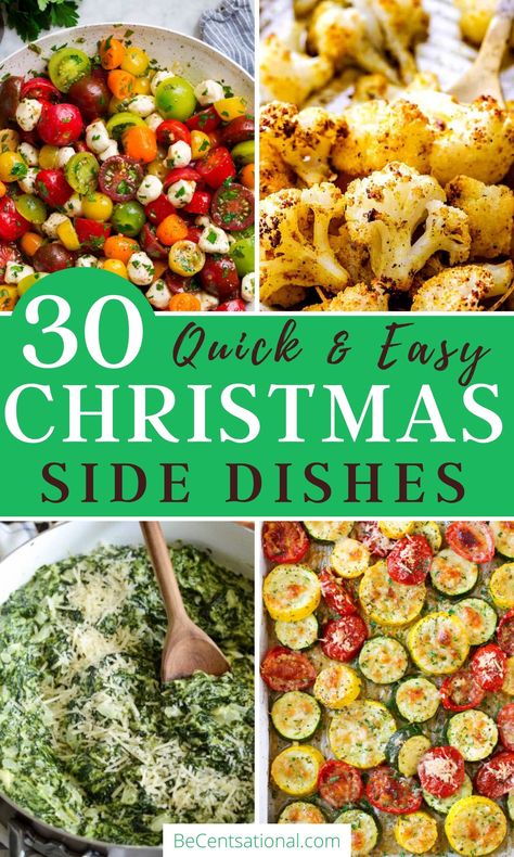 Christmas Dinner Recipes Sides, Best Christmas Side Dishes, Holiday Side Dishes Christmas, Christmas Recipes Sides, Sides Veggies, Christmas Dinner Side Dishes, Christmas Dinner Sides, Christmas Side Dish Recipes, Party Side Dishes