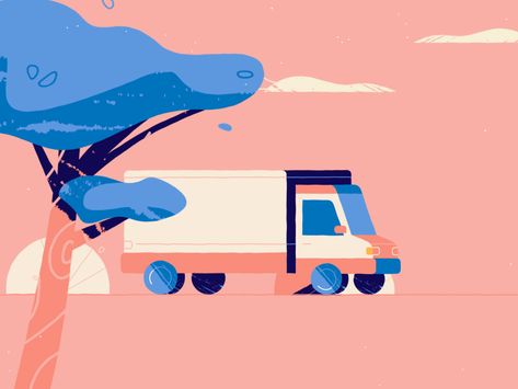 Motion Design Explainer, Explainer Video Animation, Animated Explainer Video, Explainer Video Motion Graphics, Explainer Animation, Truck Illustration, Logistics Design, Vector Animation, Animation Explainer Video