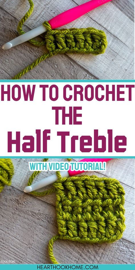 Discover how to crochet the half treble stitch, a simple yet tall stitch that's perfect for adding plush texture to your projects. Half Treble Crochet Stitch, Half Treble Crochet, Crochet Headband Free, Treble Crochet, Simple Stitch, Knitting Patterns Free Beginner, Crochet Dog Patterns, Crochet Angel, Diy Sweater