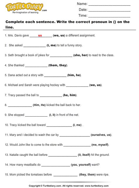 Download and print Turtle Diary's Fill in the Blank with the Correct Pronoun worksheet. Our large collection of ela worksheets are a great study tool for all ages. Pronoun Worksheet, Nouns And Verbs Worksheets, Aboriginal Clothing, English Questions, English Pronouns, Personal Pronouns Worksheets, Pronouns Worksheet, Conjunctions Worksheet, Articles Worksheet