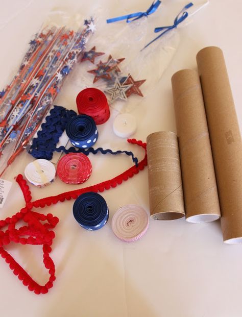 Diy 4th Of July Centerpieces, July 4th Centerpieces Diy, Firecracker Decoration Diy, Fourth Of July Centerpieces Diy, Diy Firecrackers, Fourth Of July Centerpieces, 4th Of July Table Centerpieces, Fouth Of July Crafts, Patriotic Crafts Diy