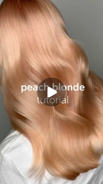 Copper Peach Blonde Hair, Apricot Blonde Hair, Toner For Hair, Peach Blonde Hair, Tone Orange Hair, Peach Blonde, Apricot Hair, Peach Hair Colors, Blonde Toner