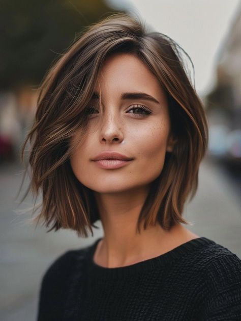 Trendy 2024 Short to Medium Haircuts for Women with Bangs and Layers Women's Short Hairstyle, Shirt Hair Cuts For Women 2024, Fall Hair Trends 2024 Short, 2024 Short Haircuts, Short Haircuts For Women Shoulder Length, Layer Cut For Short Hair Shoulder Length, Short Hair Fall 2024, Short Hair Bobs 2024, Woman Haircut 2024