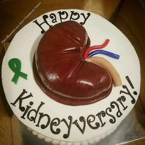 Welcome Home Cakes, Kidney Donor, Kidney Health, Anniversary Cake, Cake Decorating Tips, Decorating Tips, Sweet Tooth, Watermelon, Disease