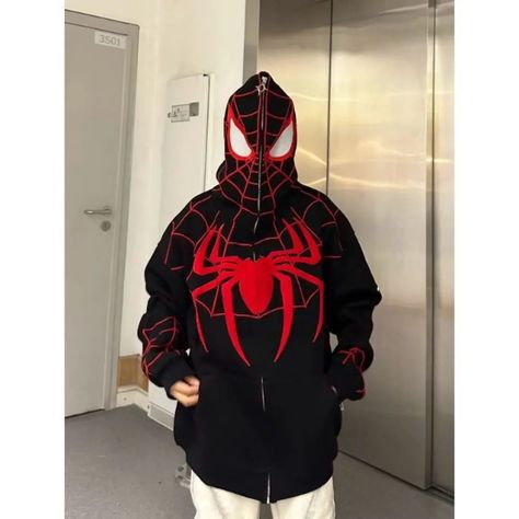 ⋆.˚✮ Spiderman Jacket✮˚.⋆ Price- 1499 + international shipping Takes 4-9 weeks to deliver Shop from link in bio!!! Dm only for queries . . . #sanrio #lamp #moonlamp #aesthetic #roomdecor #moon #PlushieLove #hellokitty #PlushieLove Spider Embroidery, Spiderman Hoodie, Vintage Spider, Color Embroidery, Embroidery Hoodie, Loose Coats, Streetwear Accessories, Loose Outfit, Embroidered Jacket