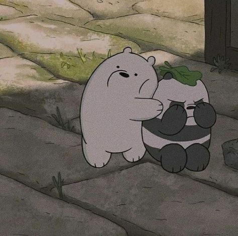 Panda And Ice Bear Wallpaper, We Bare Bears Panda And Ice Bear, Random Aesthetic Pfp Cartoon, We Bare Bears Pfp, We Bare Bears Tattoo, Ice Bear Wallpaper, We Bare Bears Panda, We Bear Bears, Cartoon Bears