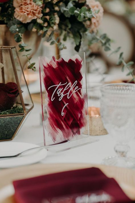 Maroon Wedding Centerpieces Diy, Fancy Wedding Table Settings, Burgundy And Beige Wedding Decor, Burgundy Wedding Theme Ceremony Decor, Fall Wedding Burgundy And Orange, Maroon And Grey Wedding Decorations, Burgundy Wedding Ideas Decor, Maroon And Champagne Wedding Decor, Wine Color Wedding Decorations