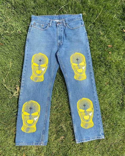 Custom jeans restocked👖👖👖….🔥🔥🔥. @amagon_uks #amagon_uks . . Screen printed graffiti/embroidery ~Plastisol opaque paints . Location: Machinga Complex, Block A-42 📞/WhatsApp me 💬: +255622455730 . . . . . #hypebeast #art #viral #explore #2024 #streetwear #bandana #bandanaprint #diyproducts #foryou #highsnobiety #customjeans #pinterest #reworkedvintage #printedjeans #facemask #y2k #streetwearbrand #outfitsociety #diy #fashionstyle #y2kfashion #popular #handmade #screenprinted #love #trending #vir... Streetwear Bandana, Graffiti Embroidery, 2024 Streetwear, Hypebeast Art, Custom Jeans, Reworked Vintage, Printed Jeans, Bandana Print, Y2k Fashion