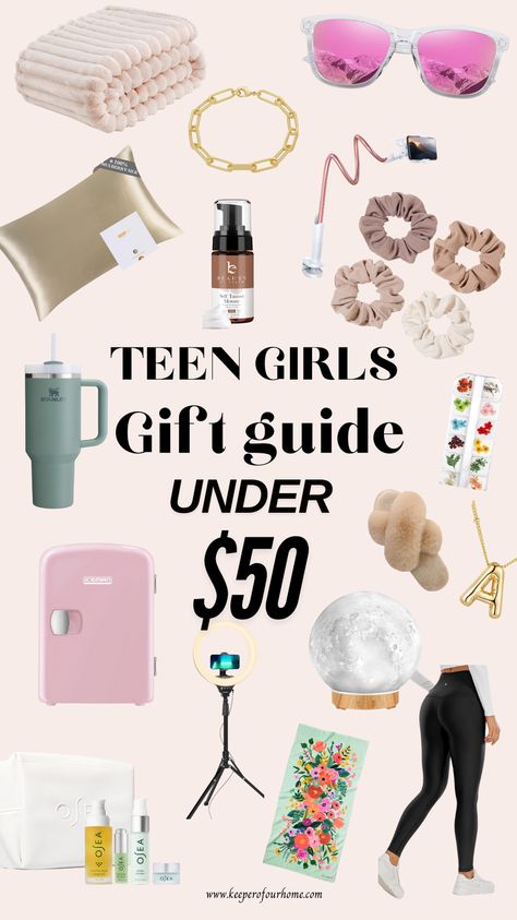 Best gift ideas for teen girls she will absolutely love and  all for under $50!! Birthday, Christmas teen girls gift guide. Best Christmas Presents For Teens, Christmas Gifts For Teens 2024, Trendy Gifts For Teens, Christmas Teen Gift Ideas Girl, Christmas Gift Ideas Teen Girl, Cute Christmas Gifts For Teens, Good Gifts For Teenage Girls Ideas, Christmas Gifts For 13 Yo Girl, Teens Christmas List