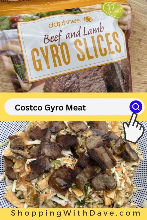 Costco Daphne’s Beef and Lamb Gyro Slices Recipes Using Gyro Meat, How To Cook Gyro Meat, Gyros With Ground Lamb, Lamb Gyro Recipe Meat, Gyro Recipe Beef, Greek Gyros Lamb, Homemade Gyro Meat Ground Lamb, Gyro Meat Recipe, Pork Gyros