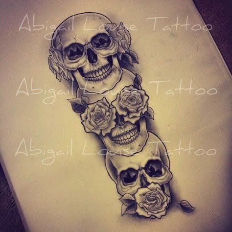 Skulls With Roses, See No Evil Tattoo, No Evil Tattoo, Evil Skull Tattoo, Catrina Tattoo, Evil Tattoo, Skull Sleeve Tattoos, Skull Sleeve, Hear No Evil