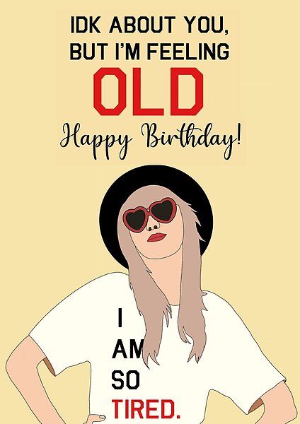 Birthday card for a swiftie! Taylor Swift Card, Taylor Swift Birthday Card, Preppy Backpack, Taylor Swift Birthday, Back To School Art, Anime Stickers, Journal Gift, Vintage Music, Cool Stickers