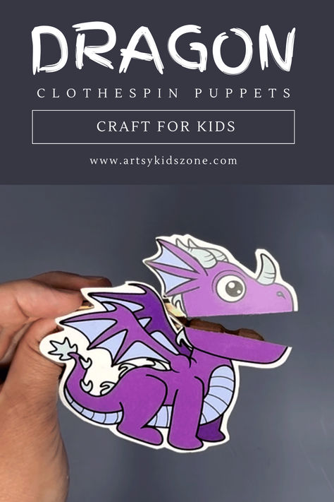 Unleash your creativity with our Dragon Clothespin Puppet Template! This fun and easy craft includes a printable template for making your very own dragon puppets. Perfect for imaginative play and storytelling with kids. Download, print, and start crafting today! #KidsCrafts #DIYPuppets #DragonCrafts #PrintableTemplates #CreativePlay Clothespin Puppets, Puppet Template, Dragon Adventures, Epic Dragon, Clothespin Art, Puppets Diy, Paper Bag Puppets, Sock Puppets, Dragon Crafts