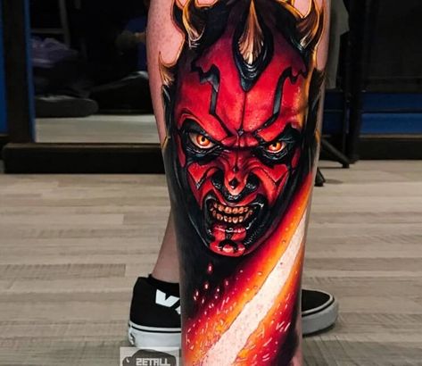 Tattoo photo - Darth Maul tattoo by Victor Zetall Star Wars Darth Maul Tattoo, Darth Maul Tattoo Design, Rapha Tattoo, Maul Tattoo, Darth Maul Tattoo, Darth Maul Art, Star Wars Tattoo Sleeve, Steve Butcher Tattoo, Darth Vader Tattoo