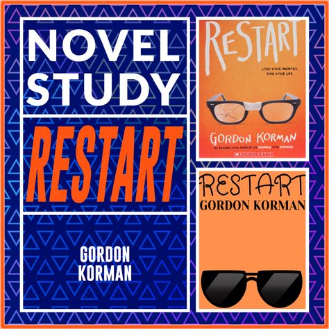 Restart Book Project, Restart By Gordon Korman Activities, Restart By Gordon Korman, Restart Book Activities, Restart Novel Activities, Restart Gordon Korman, Restart Novel Study, Restart Book, Sixth Grade Reading