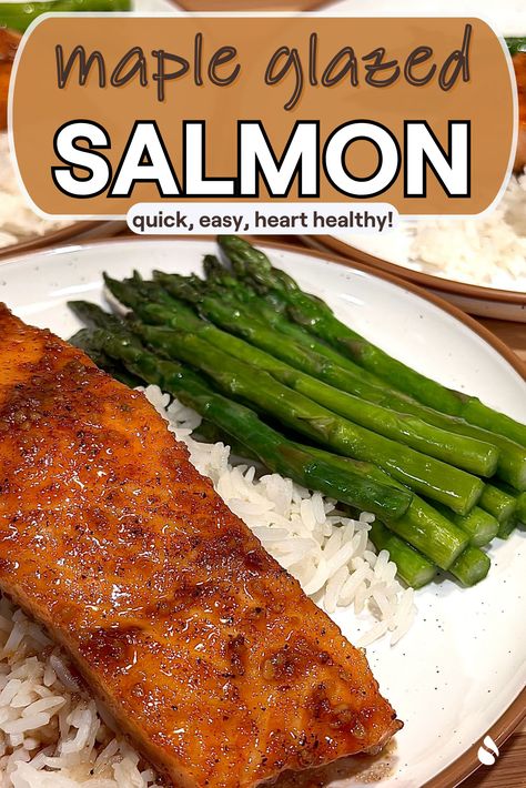 Salmon With Maple Glaze, Honey Maple Salmon, Salmon Maple Glaze, Heart Healthy Fish Recipes, Heart Healthy Salmon Recipes, Maple Salmon Recipes, Crockpot Salmon, Healthy Marinades, Salmon Dinners