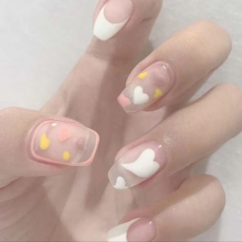 Brand New Super Cute Hand Nails, Long Press On Nails, Dragon Heart, Latest Nail Trends, Heart Nail, Art Tool, Fake Nail, Butterfly Nail, Heart Nails