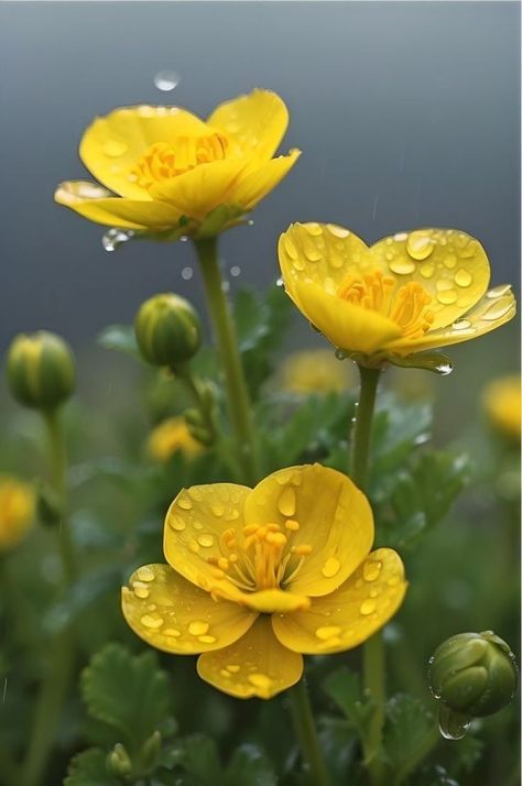 Cody Core, Plants Reference, Buttercup Field, Springtime Aesthetic, Lemon Aesthetic, Buttercup Flowers, Buttercup Flower, Backyard Garden Landscape, Beautiful Flowers Photography