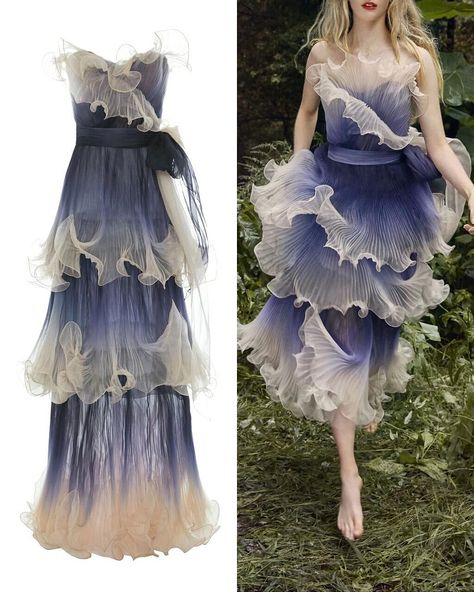 Water Dress, 파티 드레스, Marchesa, Fantasy Fashion, Mode Inspiration, Fancy Dresses, Costume Design, Couture Fashion, Pretty Dresses