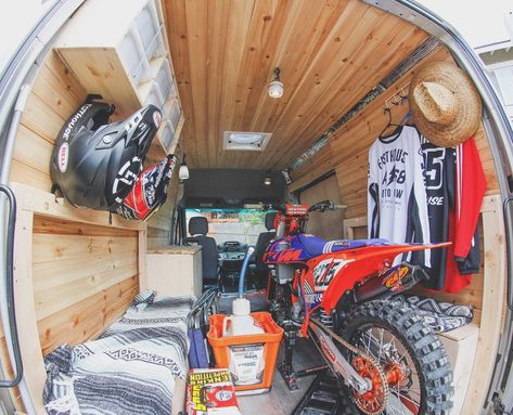 Another Moto Van Build - Moto-Related - Motocross Forums / Message Boards - Vital MX Van Conversion Bike, Moto Van, Van Remodel, Mobile Workshop, Dirt Biking, Van Storage, Adventure Van, Van Conversion Interior, Motorcycle Trailer