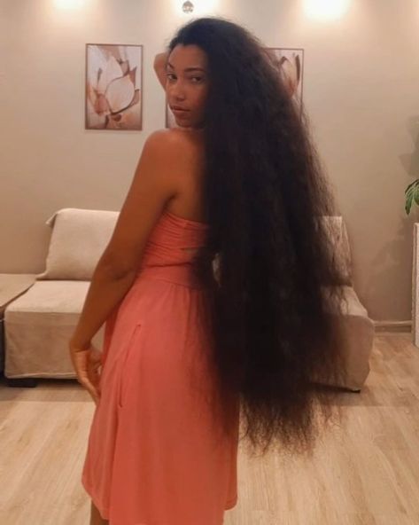 LongHair (@longhairlover99) • Instagram photos and videos Long Hair On Black Women, Thigh Length Natural Hair, Long Black Women Hair, Long African Hair, Natural Long Hair Black Women, Long Hair Black Women, Thigh Length Hair, Long Afro Hair, Extreme Long Hair