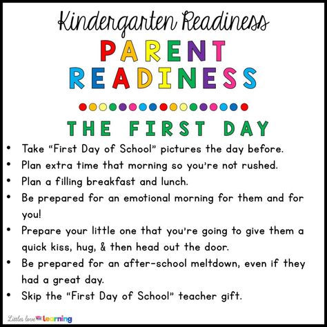 The Ultimate Kindergarten Readiness Guide for Parents: Curious what skills to focus on for kindergarten readiness with your preschool or pre-k child? Check out this kindergarten readiness blog series for parents! This series includes both academic (literacy, math) AND social-emotional skills your little one needs to work on before their first day of kindergarten. These skills are standards-based and will make the transition to kindergarten seamless for them AND for you! Click thru to read more! Preschool Parent Engagement Ideas, Tips For Kindergarten Parents, Kindergarten Parents First Day, Kindergarten Quotes For Parents, Parent Engagement Ideas, Kindergarten Quotes, Kindergarten Parent, Teacher Crafts, First Day Of School Pictures