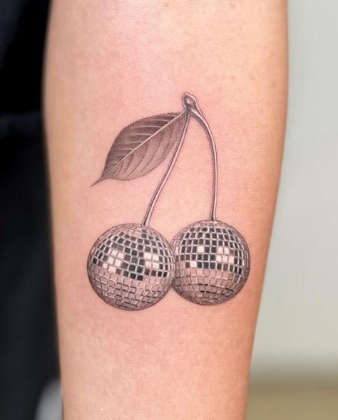 Lime Tattoo, Disco Ball Tattoo, Ball Tattoo, Disco Ball, I Tattoo, Small Tattoos, Pretty Nails, Geometric Tattoo, Tatting