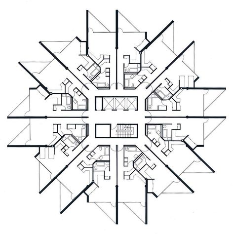 Paul Rudolph, Hotel Design Architecture, Studio Floor Plans, Hotel Floor Plan, Studio Floor, Plan Image, Hotel Floor, Apartment Floor Plan, Hotel Plan