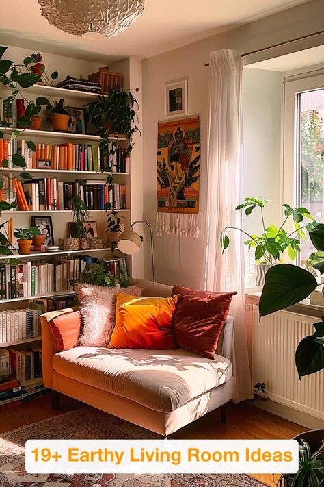 Reading Conservatory, Reading Corner With Fireplace, Cozy Cluttered Living Room, Reading Nook Couch, Music Nook In Living Room, Apartment Corner Ideas, Bookish Living Room, Cozy Nook Living Room, Small Snug Room Ideas Cozy Nook